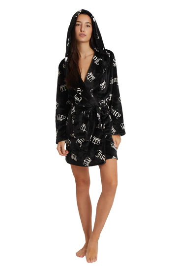 Hooded Luxe Plush Robe - Juicy Couture